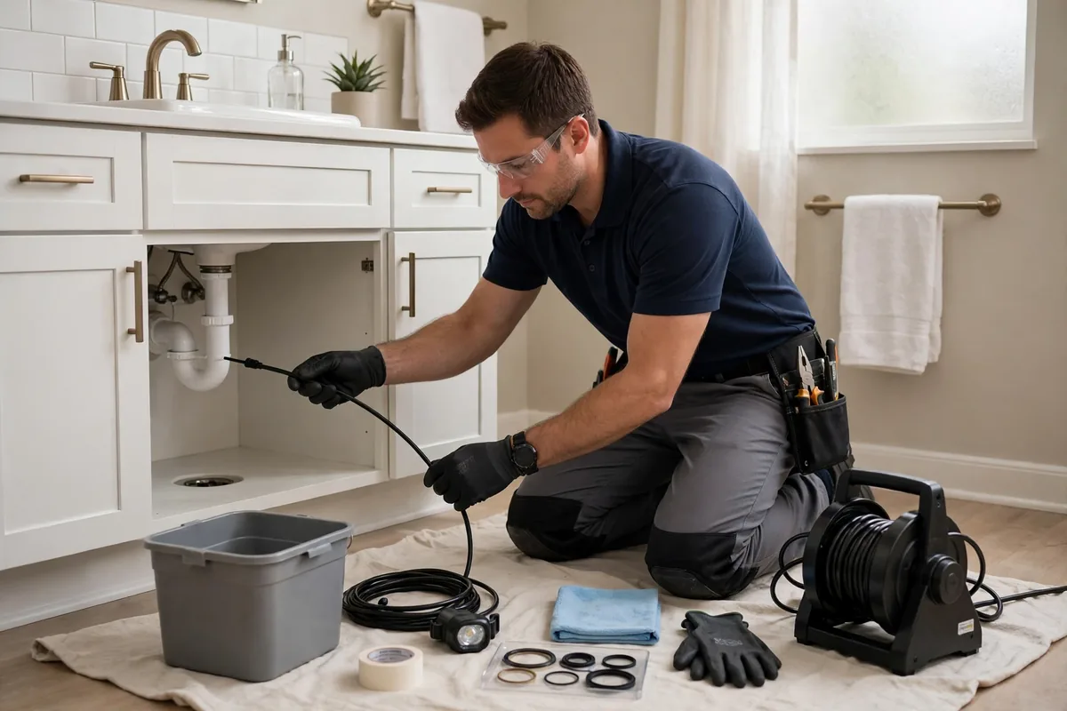 Professional drain cleaning service